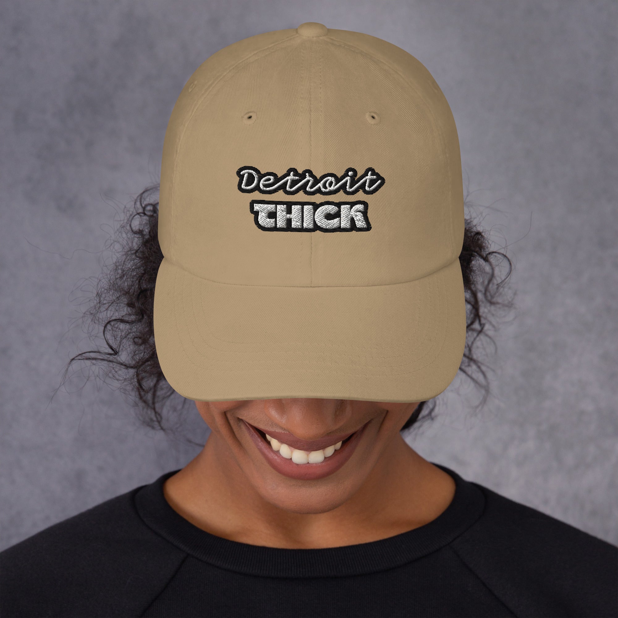 Detroit THICK embroidered bad hair day mom hat