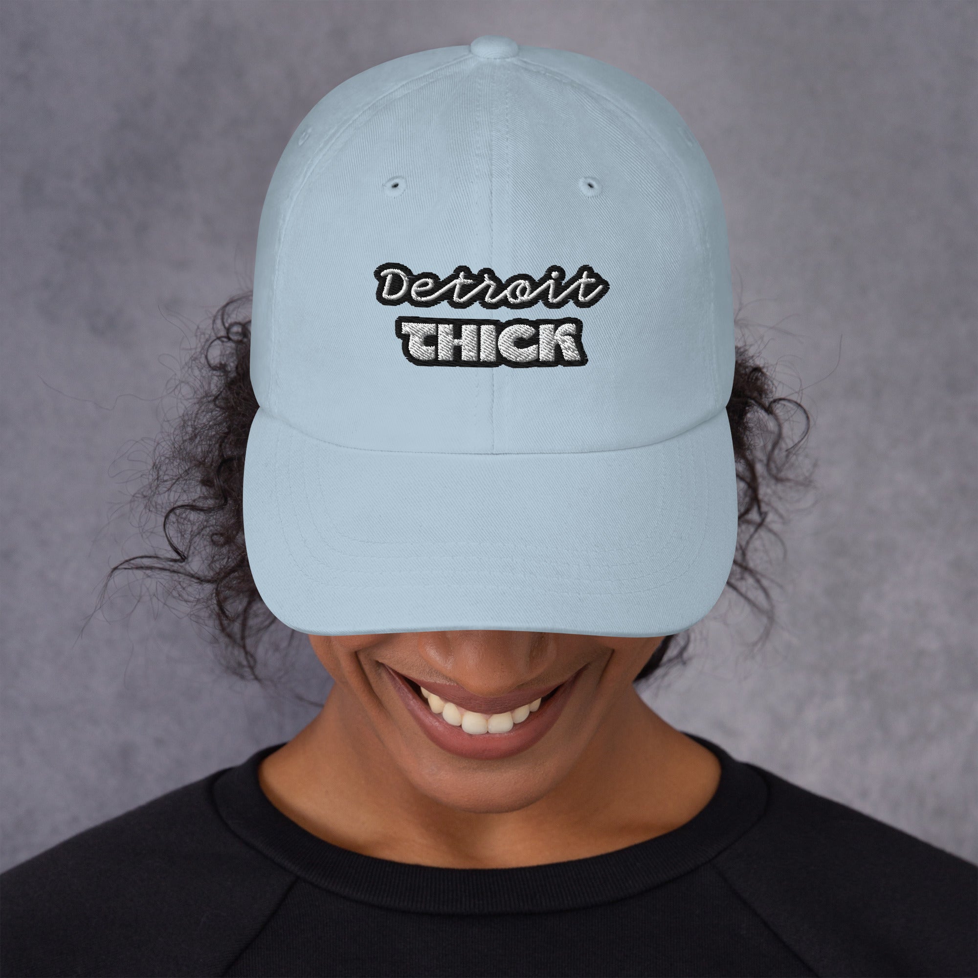 Detroit THICK embroidered bad hair day mom hat