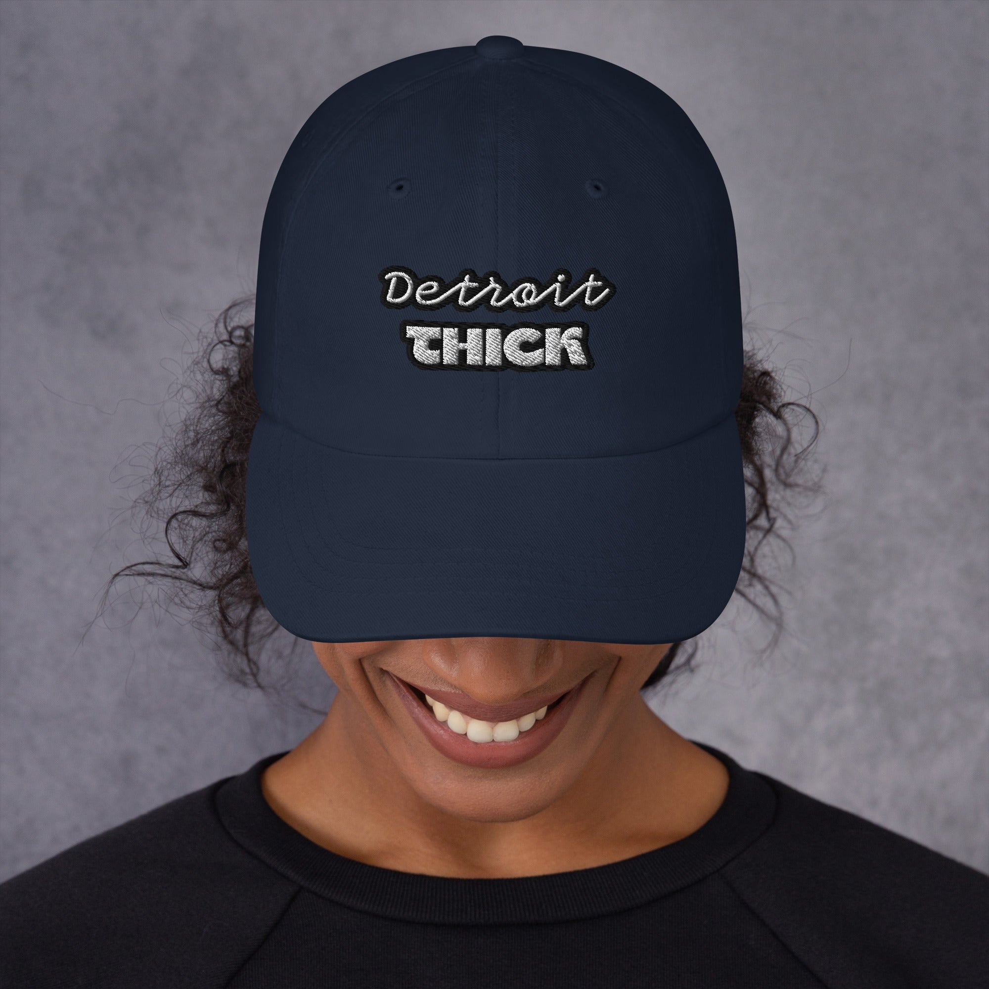 Detroit THICK embroidered bad hair day mom hat