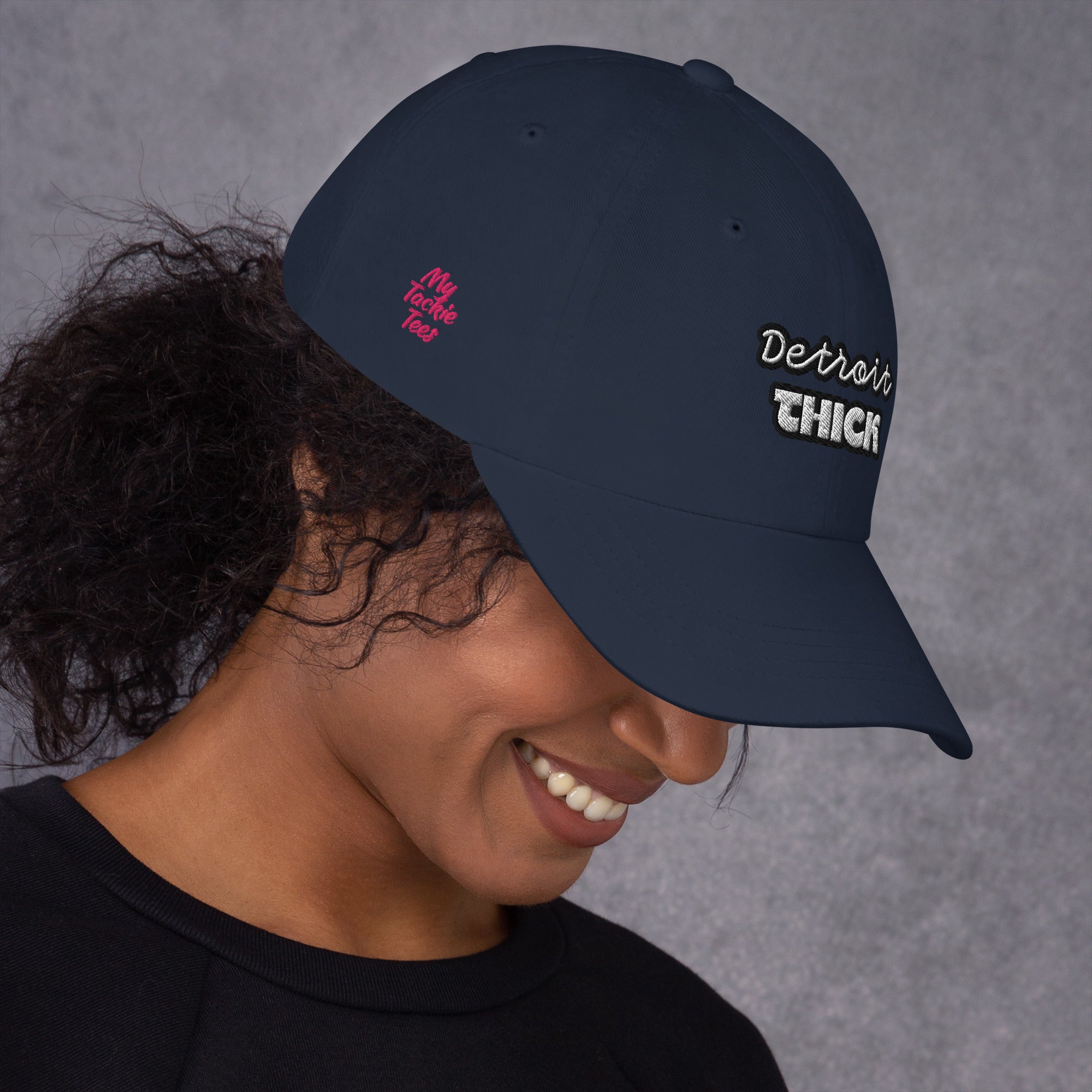 Detroit THICK embroidered bad hair day mom hat