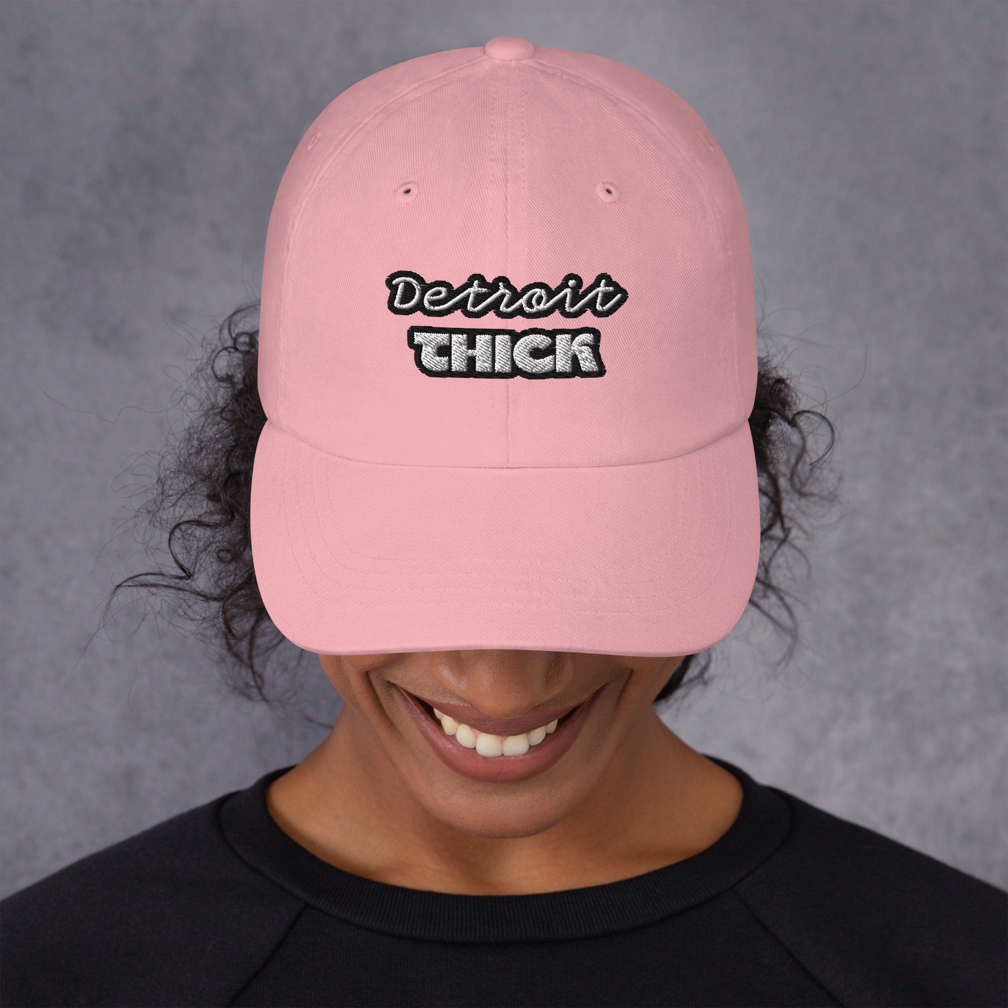 Detroit THICK embroidered bad hair day mom hat