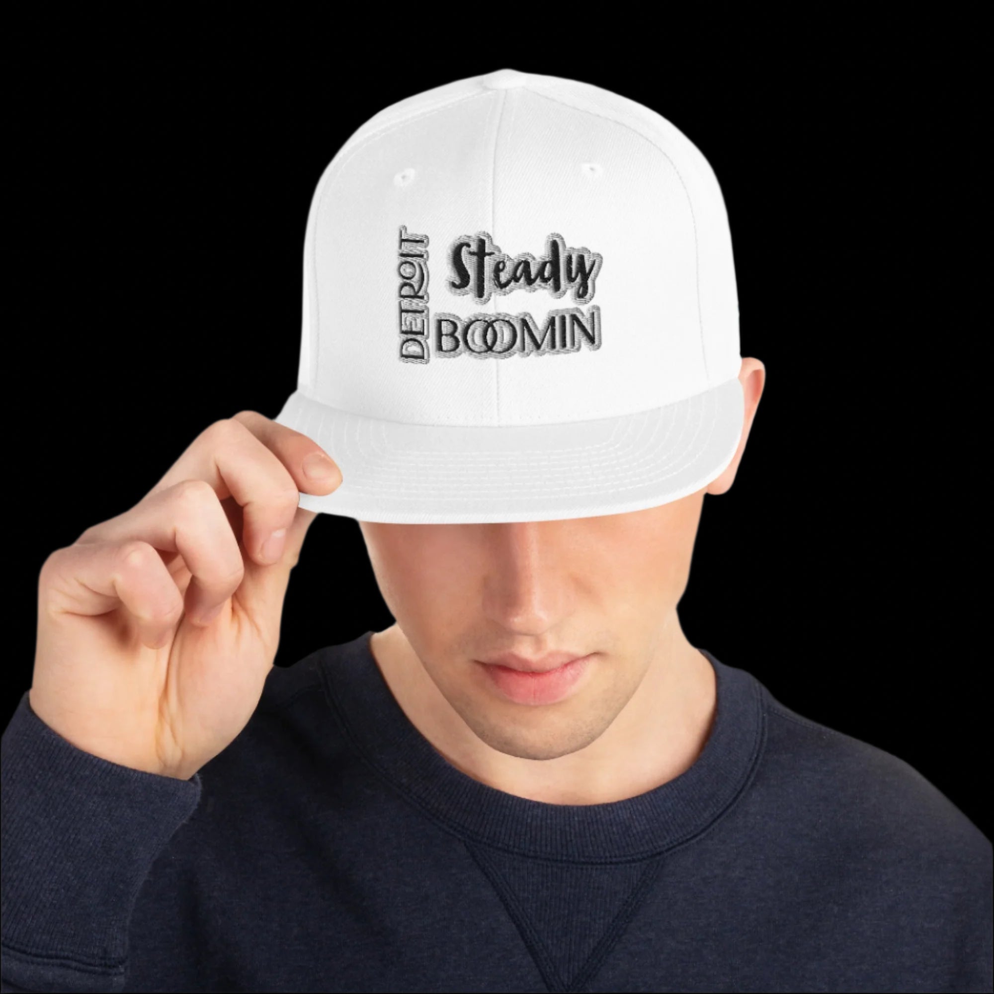 Detroit Steady Boomin embroidered snapback hat