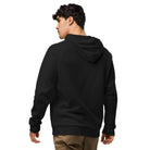 Man wearing Under Armour x Signature embroidered hoodie in black, showcasing back view design for ultimate comfort and style.