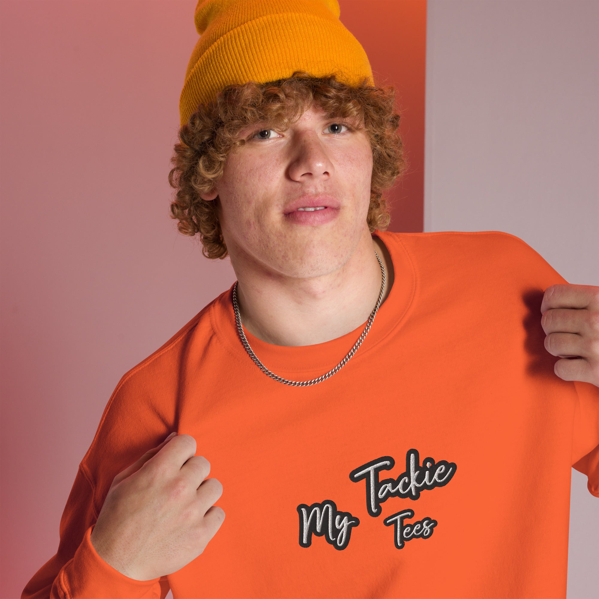 My Tackie Tees premium comfort men's embroidered sweatshirt - front view