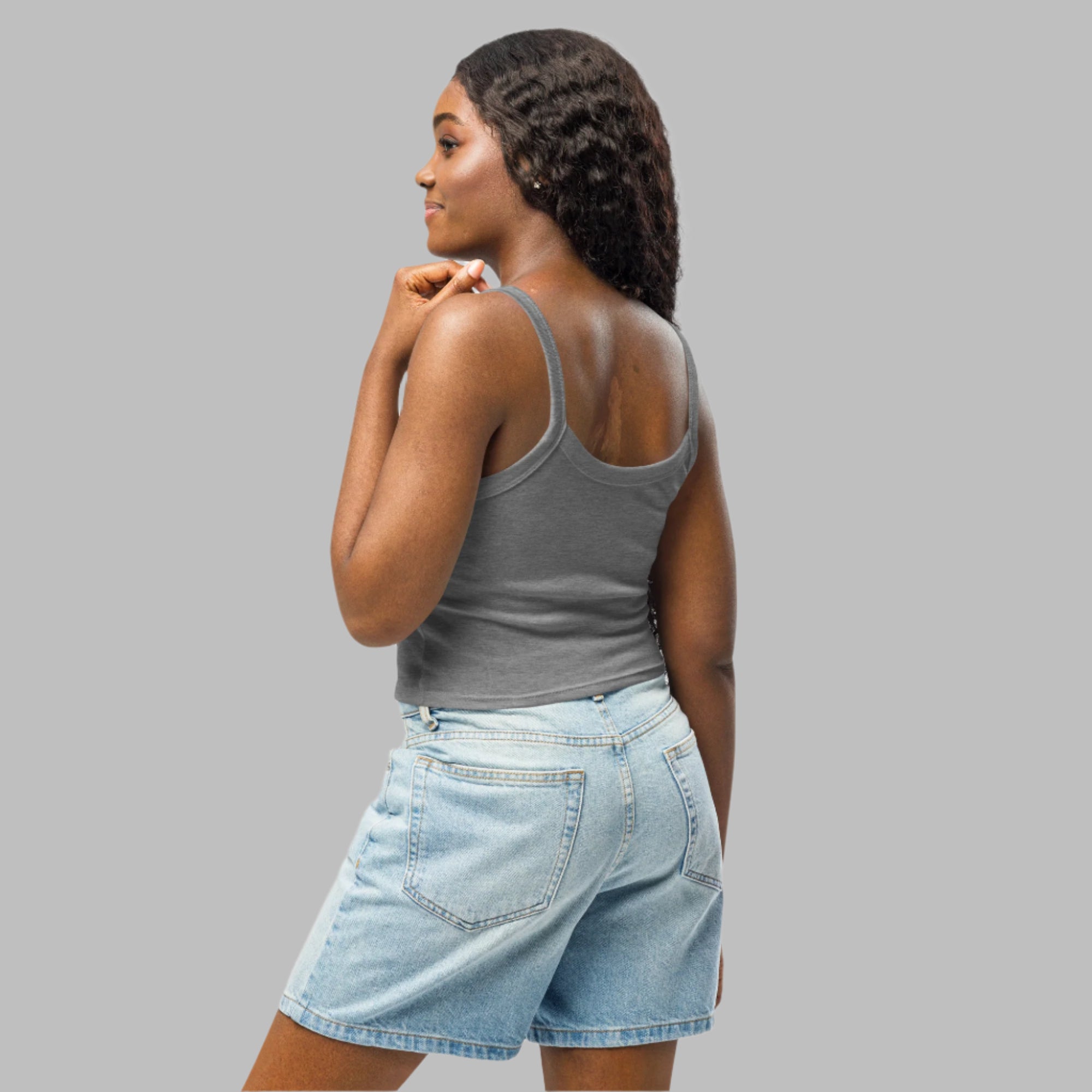 My Tackie Tees women's tank top styled for casual wear Michigan made