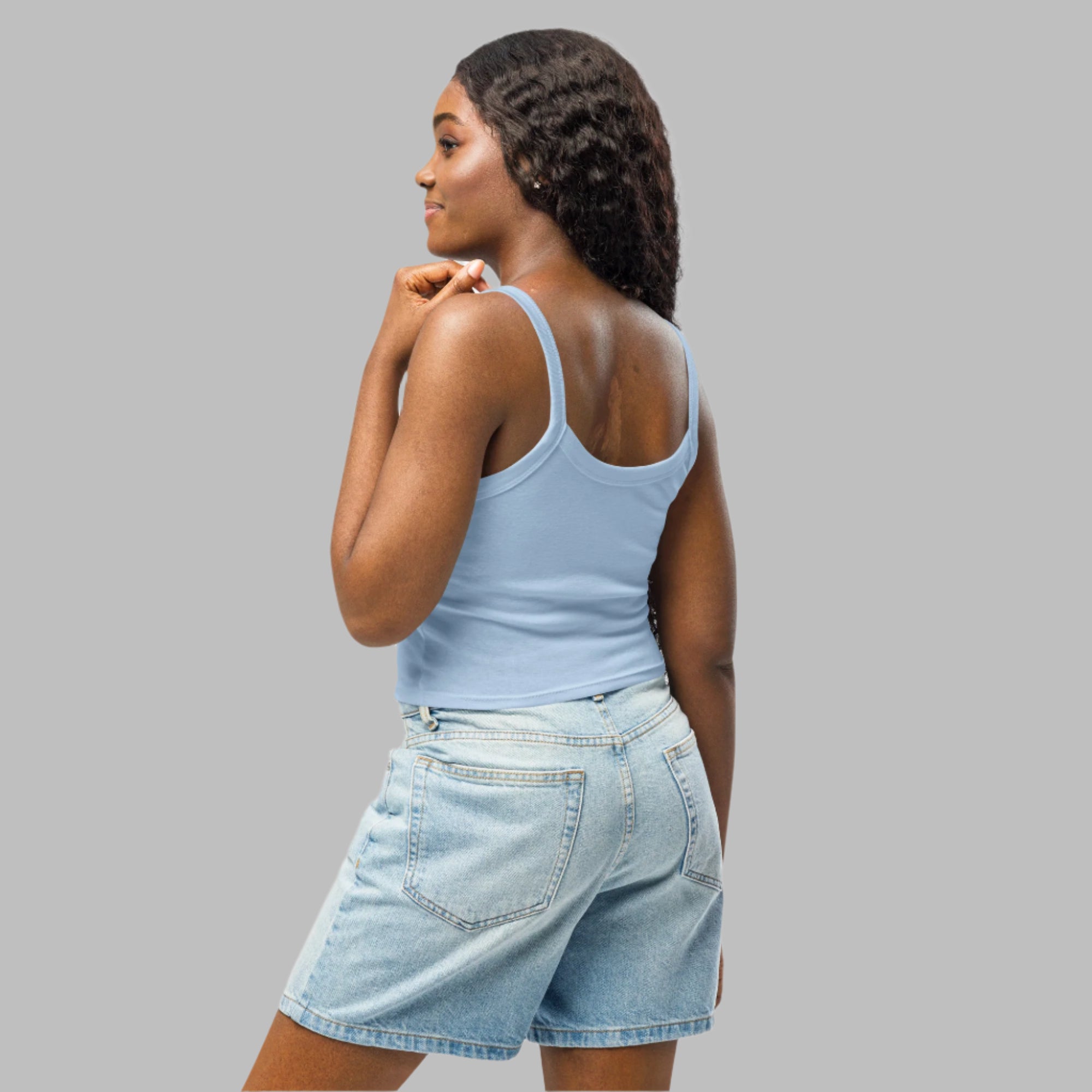 My Tackie Tees women's tank top styled for casual wear Michigan made