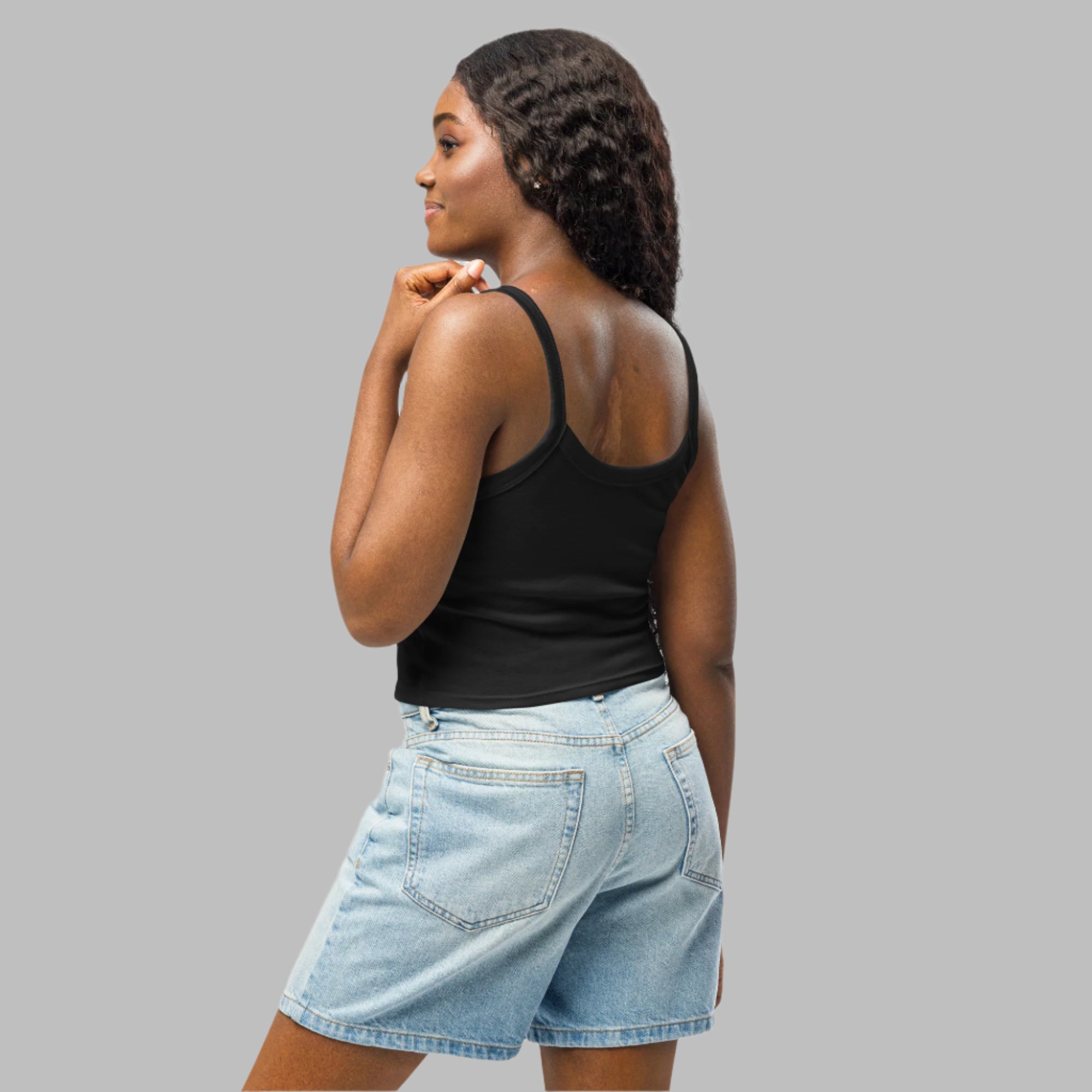 My Tackie Tees women's tank top styled for casual wear Michigan made