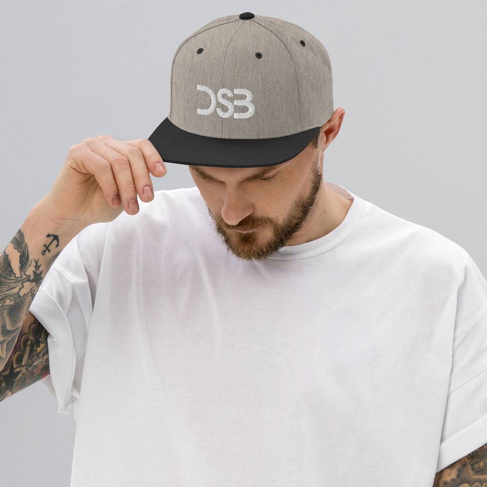 DSB white snapback hat (Detroit Steady Boomin)