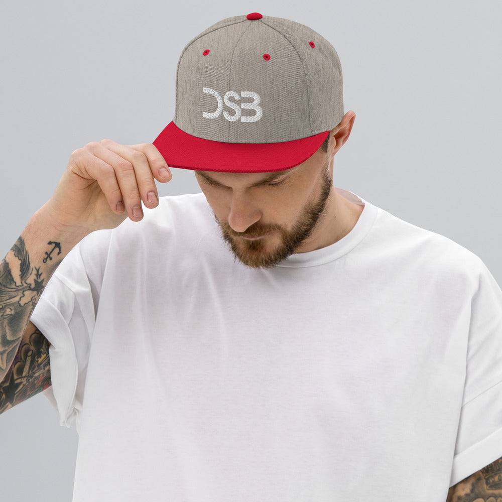 DSB white snapback hat (Detroit Steady Boomin)