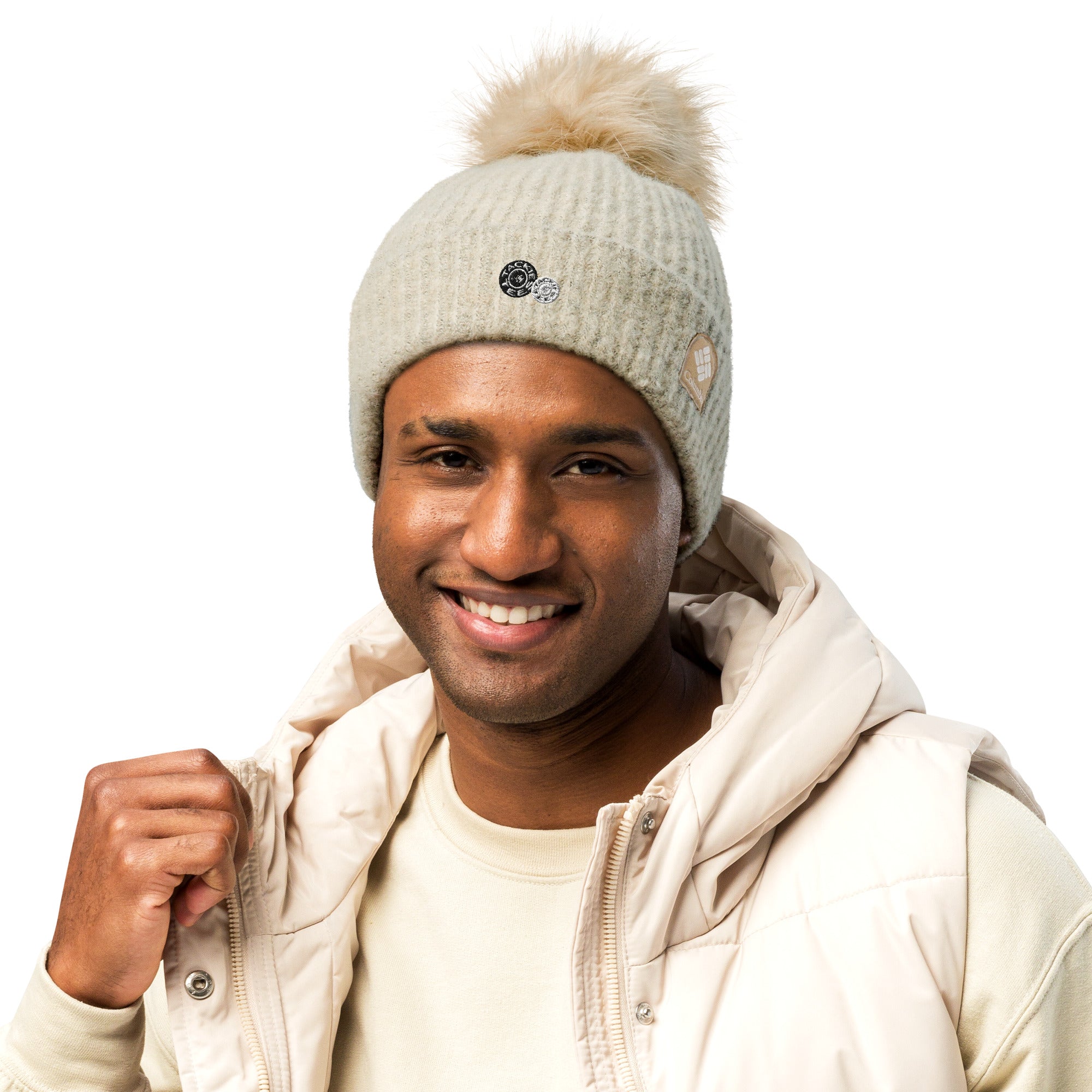 Columbia pom-pom beanie | signature embroidered