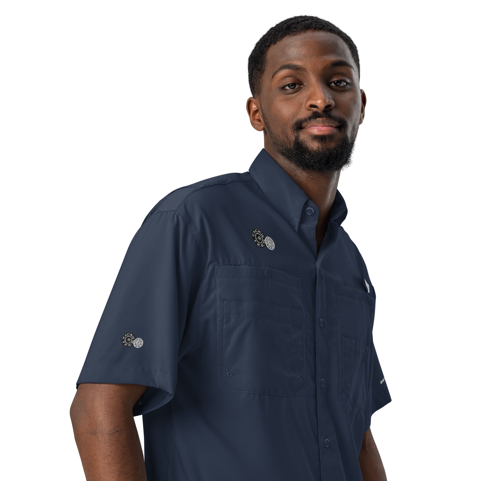 Columbia short sleeve button shirt | signature embroidered
