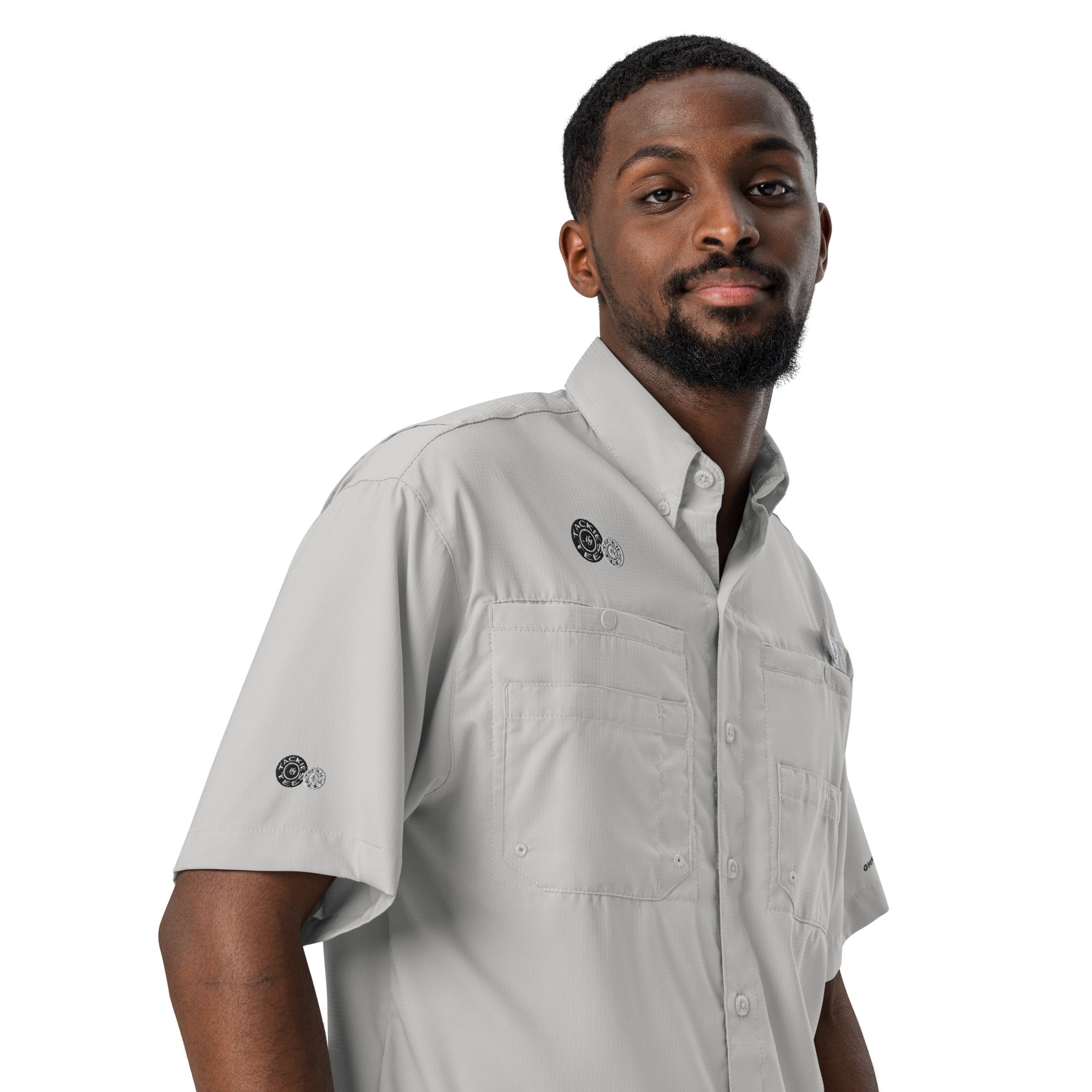 Columbia short sleeve button shirt | signature embroidered