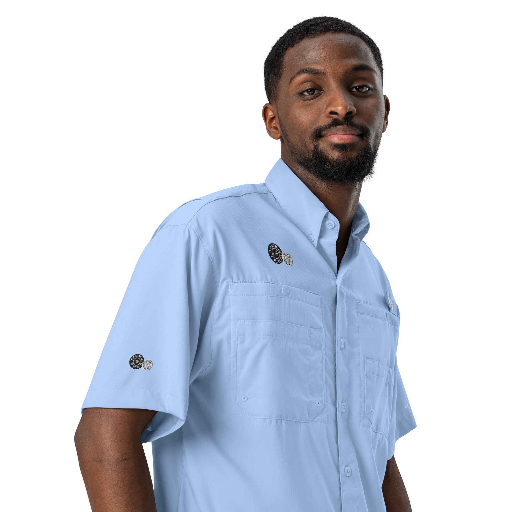 Columbia short sleeve button shirt | signature embroidered