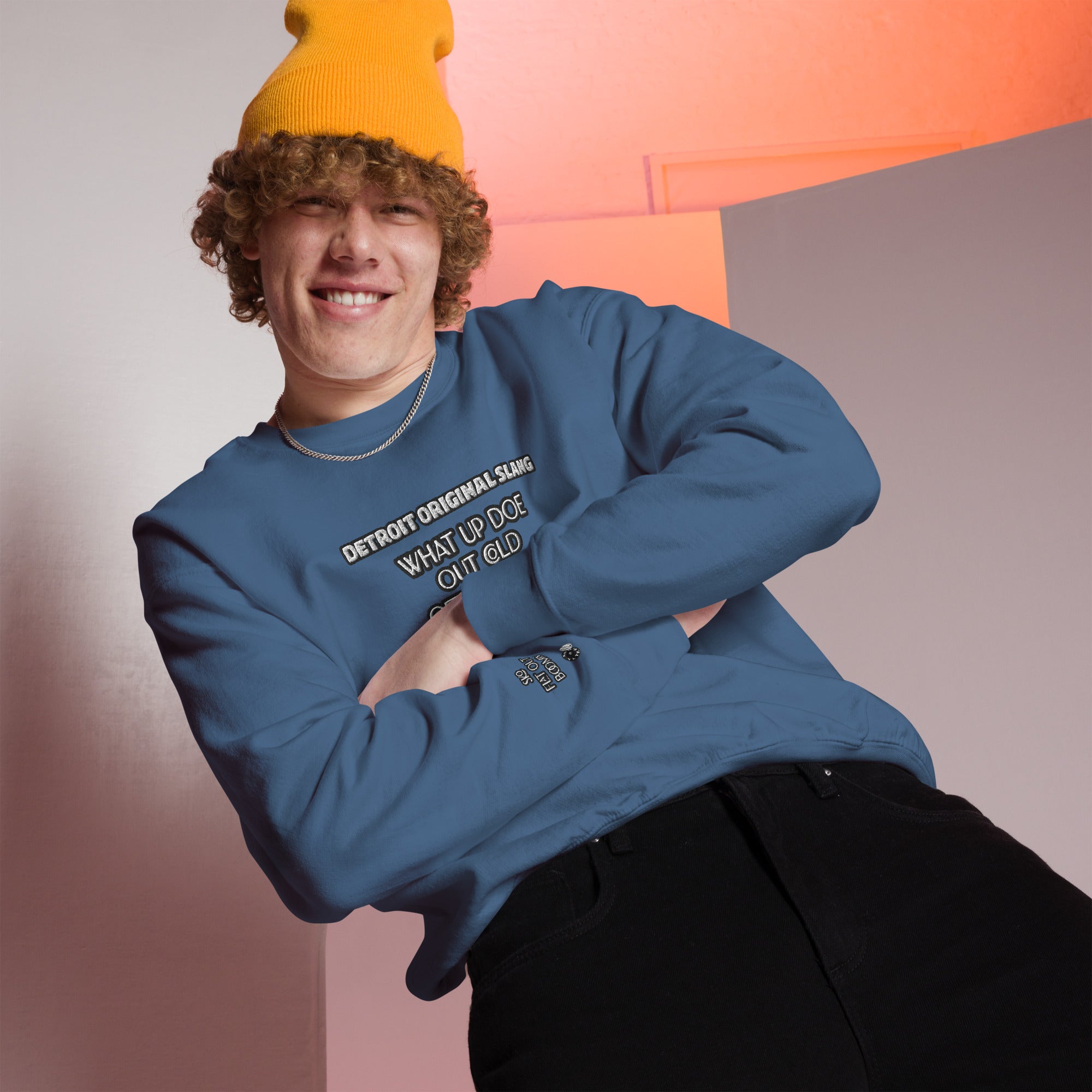 Detroit Original Slang embroidered sweatshirt - quality comfortable stylish apparel