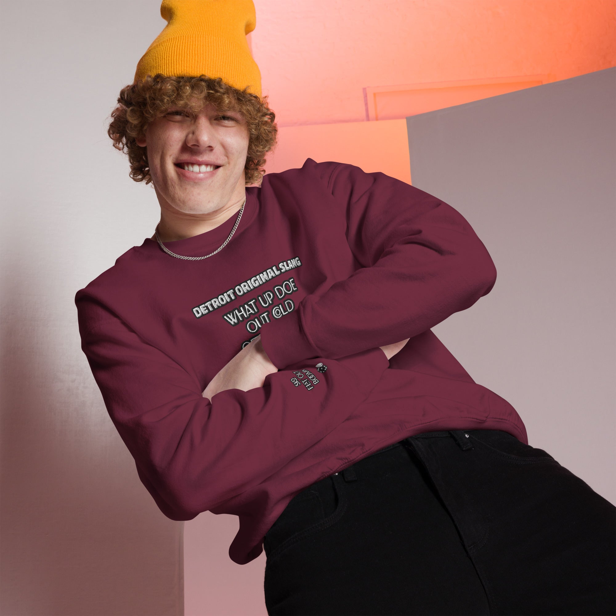 Detroit Original Slang embroidered sweatshirt - quality comfortable stylish apparel