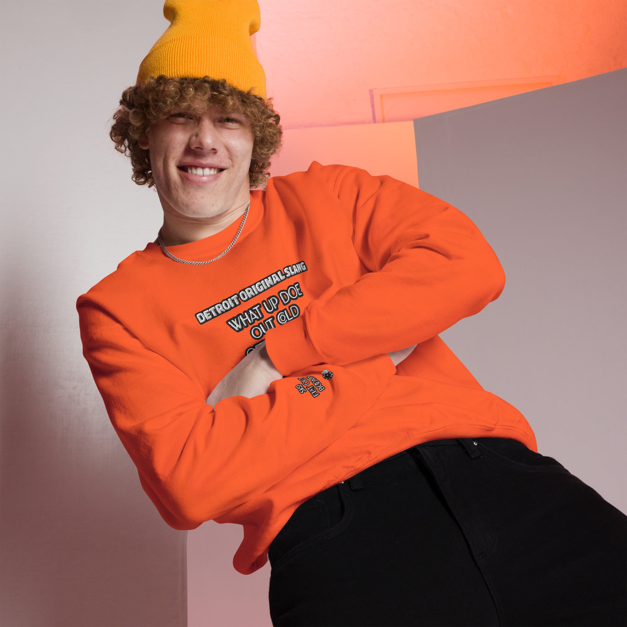 Detroit Original Slang embroidered sweatshirt - quality comfortable stylish apparel