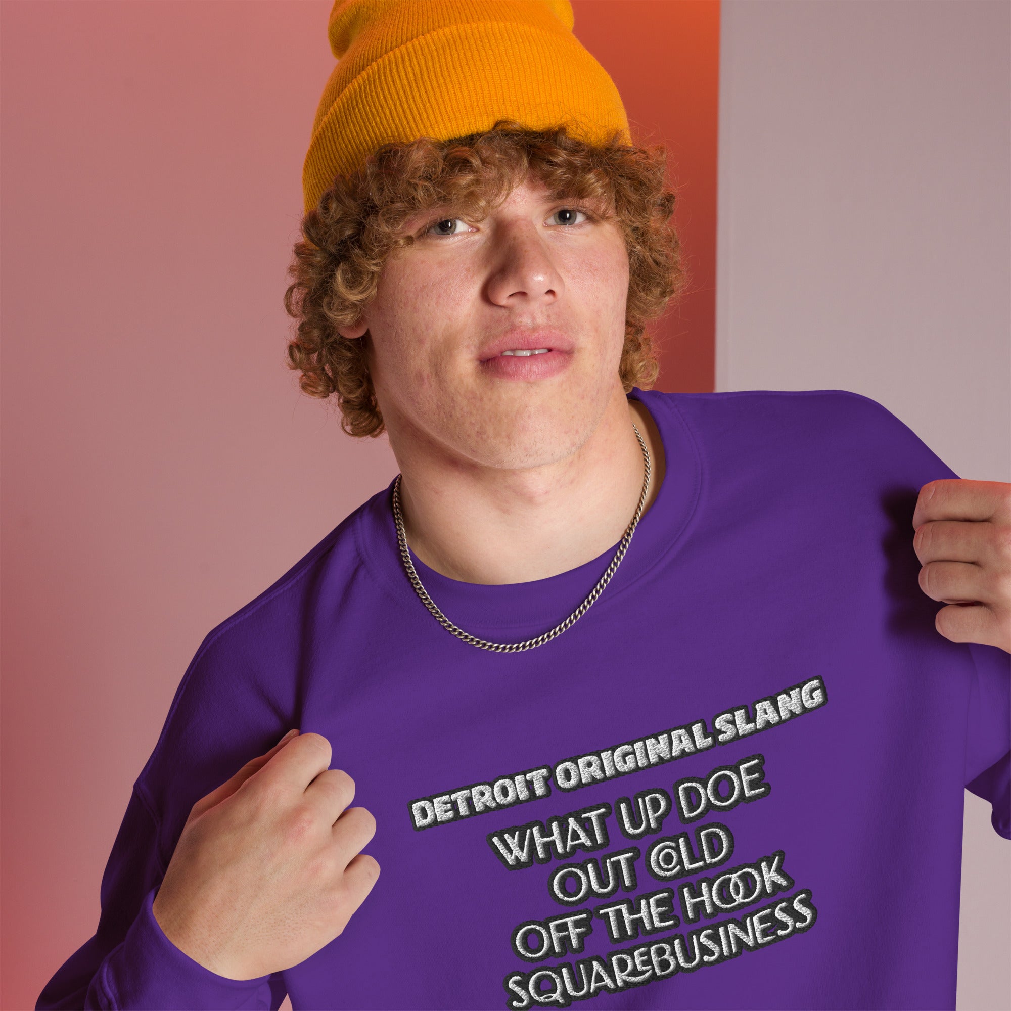 Detroit Original Slang embroidered sweatshirt - quality comfortable stylish apparel