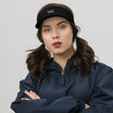 Close-up of Detroit THICK embroidery detail on visor