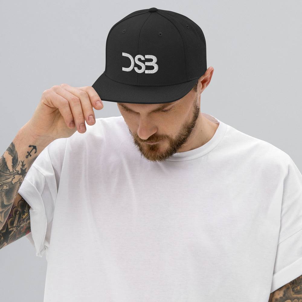 DSB white snapback hat (Detroit Steady Boomin)
