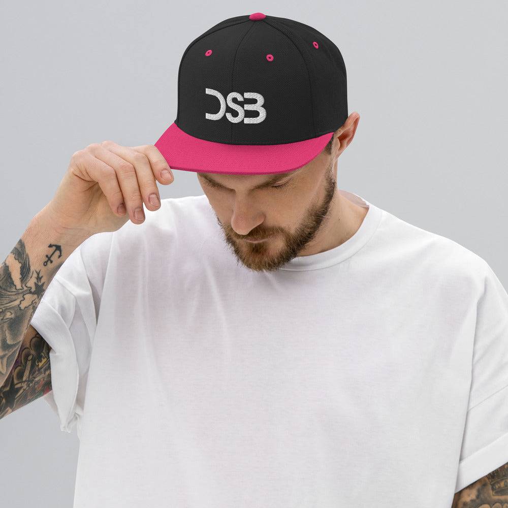 DSB white snapback hat (Detroit Steady Boomin)