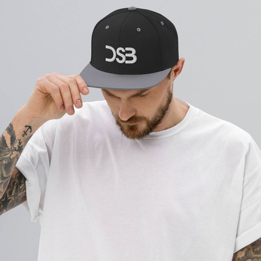 DSB white snapback hat (Detroit Steady Boomin)