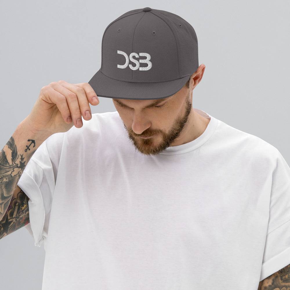 DSB white snapback hat (Detroit Steady Boomin)