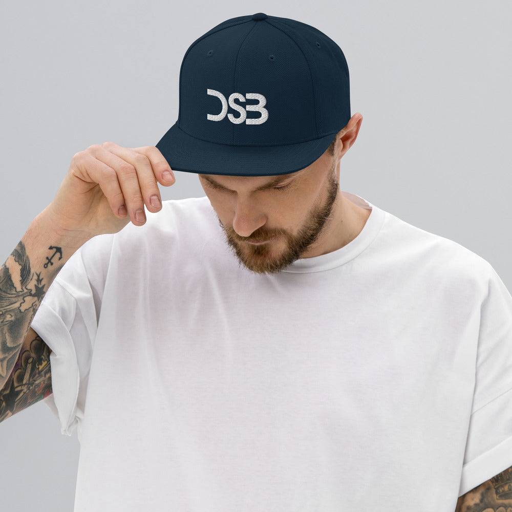 DSB white snapback hat (Detroit Steady Boomin)