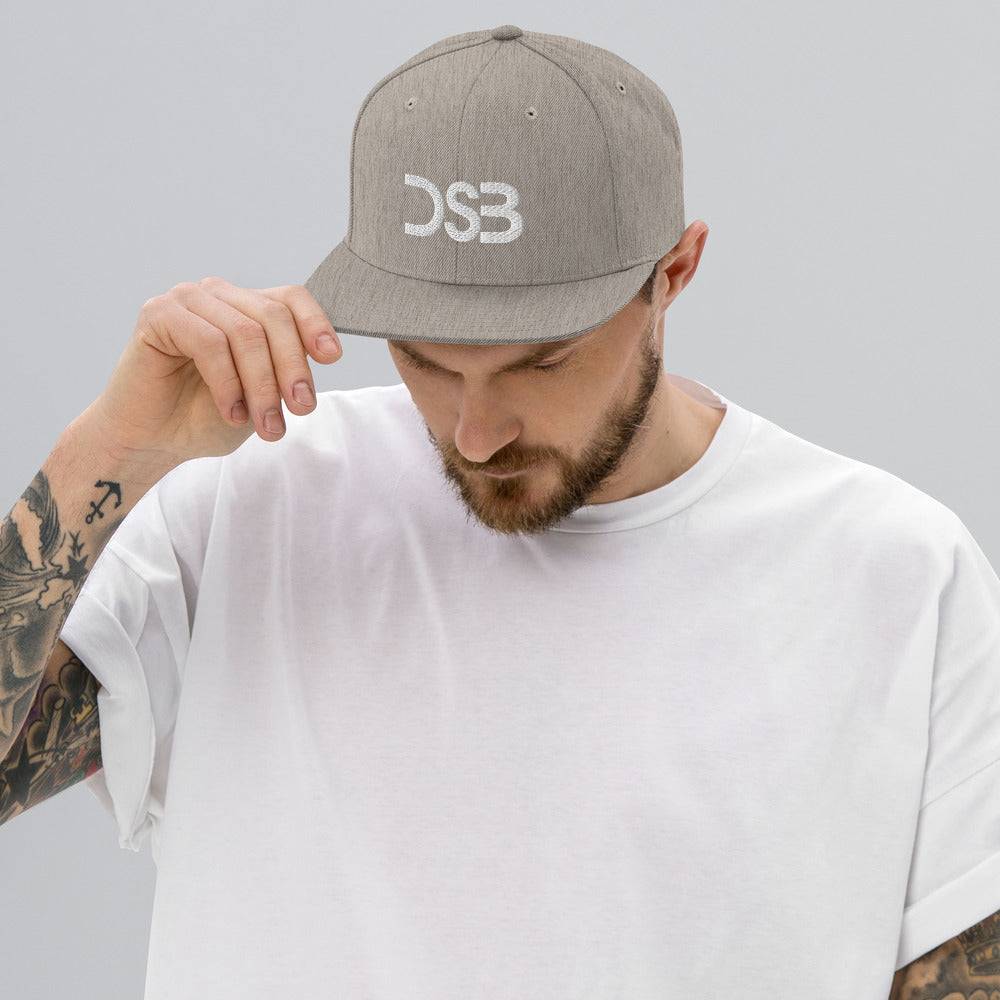 DSB white snapback hat (Detroit Steady Boomin)