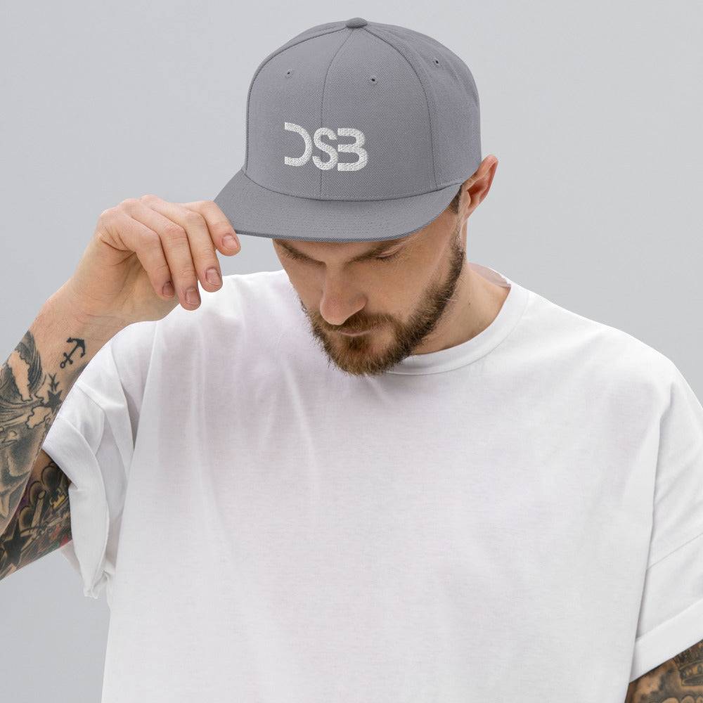 DSB white snapback hat (Detroit Steady Boomin)